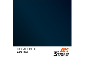 Акриловая краска COBALT BLUE METALLIC - КОБАЛЬТОВЫЙ СИНИЙ МЕТАЛЛИК / INK АК-интерактив AK11201