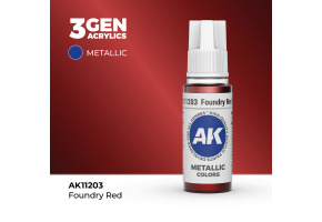 Акрилова фарба FOUNDRY RED METALLIC - ЛИВАРНИЙ ЧЕРВОНИЙ МЕТАЛІК / INK АК-Interactive AK11203