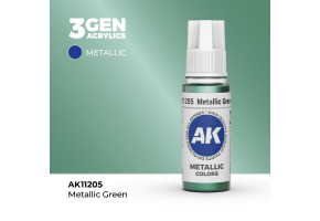 Акрилова фарба METALLIC GREEN METALLIC - ЗЕЛЕНИЙ МЕТАЛІК / INK АК-Interactive AK11205