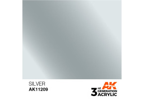Acrylic paint SILVER METALLIC / INK АК-Interactive AK11209