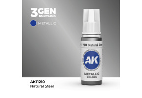 Акрилова фарба NATURAL STEEL METALLIC - НАТУРАЛЬНА СТАЛЬ МЕТАЛІК / INK АК-Interactive AK11210
