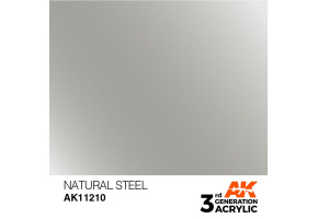 Акрилова фарба NATURAL STEEL METALLIC - НАТУРАЛЬНА СТАЛЬ МЕТАЛІК / INK АК-Interactive AK11210