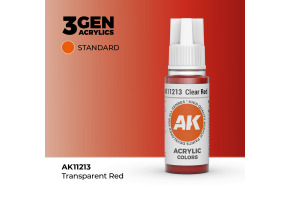 Акрилова фарба CLEAR RED STANDARD - ПРОЗОРИЙ ЧЕРВОНИЙ / INK АК-Interactive AK11213