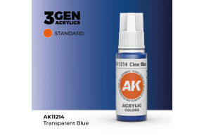 Акрилова фарба CLEAR BLUE STANDARD - ПРОЗОРИЙ СИНІЙ / INK АК-Interactive AK11214