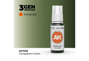 Акрилова фарба CLEAR GREEN STANDARD - ПРОЗОРИЙ ЗЕЛЕНИЙ / INK АК-Interactive AK11216