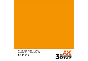 Акрилова фарба CLEAR YELLOW STANDARD - ПРОЗОРИЙ ЖОВТИЙ / INK АК-Interactive AK11217
