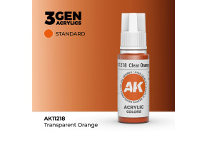 Акрилова фарба CLEAR ORANGE STANDARD - ПРОЗОРИЙ ПОМАРАНЧЕВИЙ / INK АК-Interactive AK11218