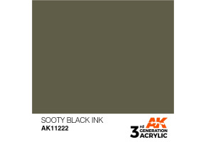 Акриловая краска SOOTY BLACK – ГРЯЗНЫЙ ЧЕРНЫЙ / INK АК-интерактив AK11222