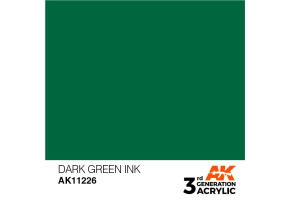 Акрилова фарба DARK GREEN – ТЕМНО-ЗЕЛЕНИЙ /  INK АК-Interactive AK11226
