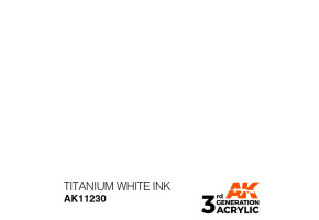 Акрилова фарба TITANIUM WHITE - ТИТАНОВИЙ БІЛИЙ / INK АК-Interactive AK11230