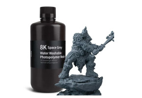 Фотополімерна смола ELEGOO Water Washable Resin 8k "Space Grey" (сіра) 1кг