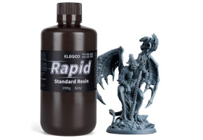 Фотополімерна смола ELEGOO Rapid Standard Resin "Grey" (сіра) 1кг