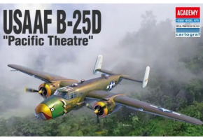 Збірна  модель 1/48 літак USAAF B-25D "Тихоокеанський театр" Academy 12328