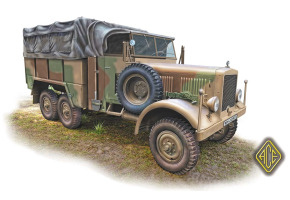 Збірна модель 1/72 Вантажівка 2,5 т 6x6 (фура) із дизельним двигуном ACE 72578