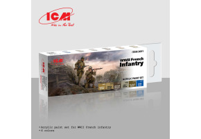 Набір акрилових фарб для французької піхоти 2СВ ICM 3091