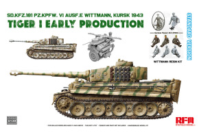 Scale model 1/35 Tank Tiger I Sd.Kfz.181 early production Kursk 1943 with Wittmann (resin figure) Standard version Rye Field Model RFM 5139