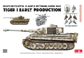 Scale model 1/35 Tank Tiger I Sd.Kfz.181 early production Kursk 1943 with Wittmann (resin figure) Updated version of Rye Field Model RFM 5140