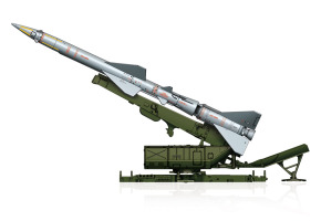 Сборная модель ракеты Sam-2 с кабиной пусковой установки.