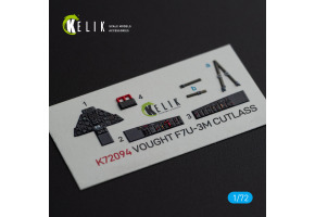 Vought F7U-3M Cutlass 3D декаль интерьер для комплекта Fujimi 1/72 КЕЛИК K72094