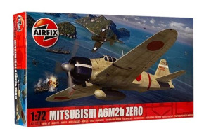 Scale model 1/72 Japanese fighter Mitsubishi A6M2B Zero Airfix A01005B