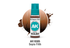 Акрилова змивка «Сепія бруд» AK-Interactive 19305