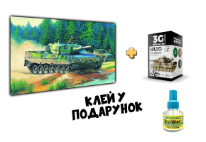 Збірна модель 1/35 Німецький танк Леопард 2 А4 + Набір кольорів НАТО