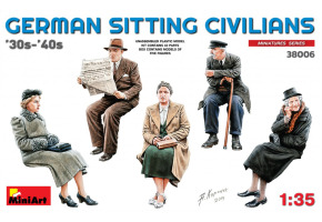 Assembly model 1/35 Figures German seated civilians 30-40s MiniArt 38006