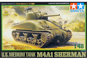 Збірна модель 1/48 Танк M4A1 Sherman Tamiya 32523