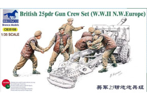 Сборная модель фигур экипажа британской 25-фунтовой пушки (WWII N.W. Europe)