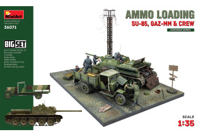 Scale model 1/35 Loading ammunition (SU-85, GAZ-MM and crew). Large set MiniArt 36071