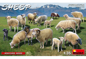 Scale model 1/35 Sheep on pasture MiniArt 38042