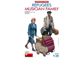 Scale model 1/35 Figures Refugees - Family of musicians MiniArt 38084