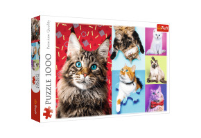 Пазли Колаж Щасливі котики 1000шт