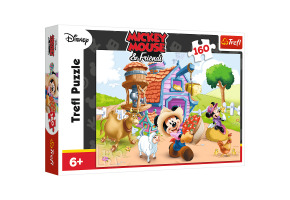 Пазлы Микки Маус на ферме 160шт