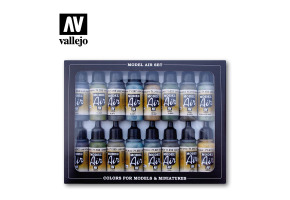 Набір акрилових фарб Колір РЛМ 16шт (RLM Colors 16 pcs) Vallejo VAL 71193
