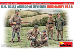 Збірна модель 1/35 Фігури 101-а повітряно-десантна дивізія США, Нормандія, 1944 - спеціальне видання (5 фігурок) MiniArt 35475
