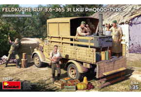 Збірна модель 1/35 Польова кухня на 3,6-36S 3-тонна вантажівка PMQ600-Type MiniArt 53037