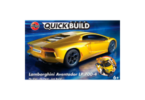 Збірна модель конструктор суперкар QUICKBUILD Lamborghini Aventador – Yellow Airfix J6026