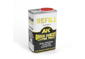 REFILLING – QUICK CEMENT EXTRA THIN GLUE 200ml AK-interactive AK12001-B