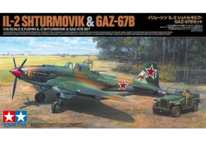 Збірна модель 1/48 Літак "Ілюшин" ІЛ-2 Штурмовик та ГАЗ-67Б Tamiya 25212