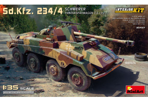 Scale model 1/35 Sd.Kfz.234/4 Schwerer Panzerspahwagen 7,5 cm Interior Kit MiniArt 35427
