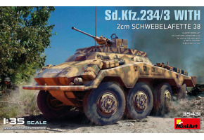 Scale model 1/35 Sd.Kfz.234/3 with 2 cm Schwebelafette 38 MiniArt 35431