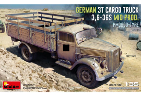 Scale model 1/35 German 3-ton truck 3.6-36S Mid Prod. PMQ600-TYPE MiniArt 35449