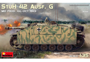 Збірна модель 1/35 Німецька САУ StuH 42 Ausf. G Mid Prod. Липень-жовтень 1943 р. Miniart 35385