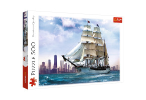 Пазлы Парусник на фоне Чикаго 500шт