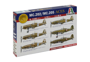 Збірна модель 1/72 Літаки MC.202 та MC.205 італійських асів (у наборі 2 моделі) Italeri 1345