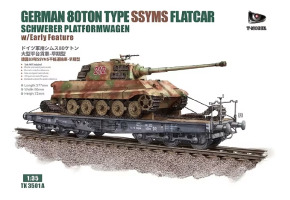 Німецька важка платформа-вагон 1/35 типу SSyms вантажопідйомністю 80 тонн T-Model TK3501A