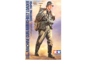Scale model 1/16 Figure German machine gunner (Tripod carrier) Tamiya 36311