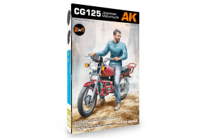 Збірна модель 1/35 Японський мотоцикл CG125 AK-interactive 35027