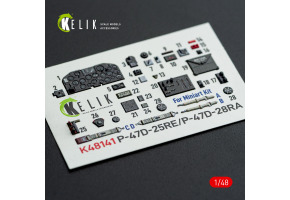 Republic P-47D - 25RE/28RA 3D декаль інтер'єр для комплекту MiniArt 1/48 KELIK K48141